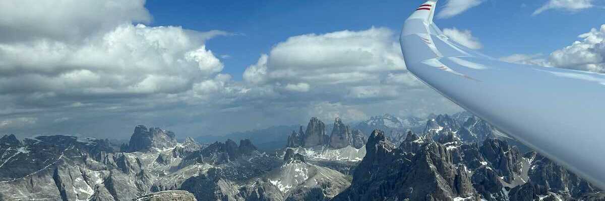 Flugwegposition um 14:14:45: Aufgenommen in der Nähe von Toblach, Autonome Provinz Bozen - Südtirol, Italien in 2909 Meter